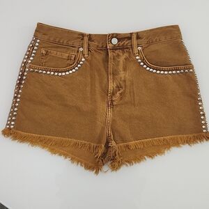 ALLSAINTS Heidi studded frayed shorts